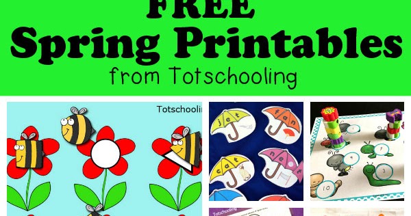 spring printable activities for preschool